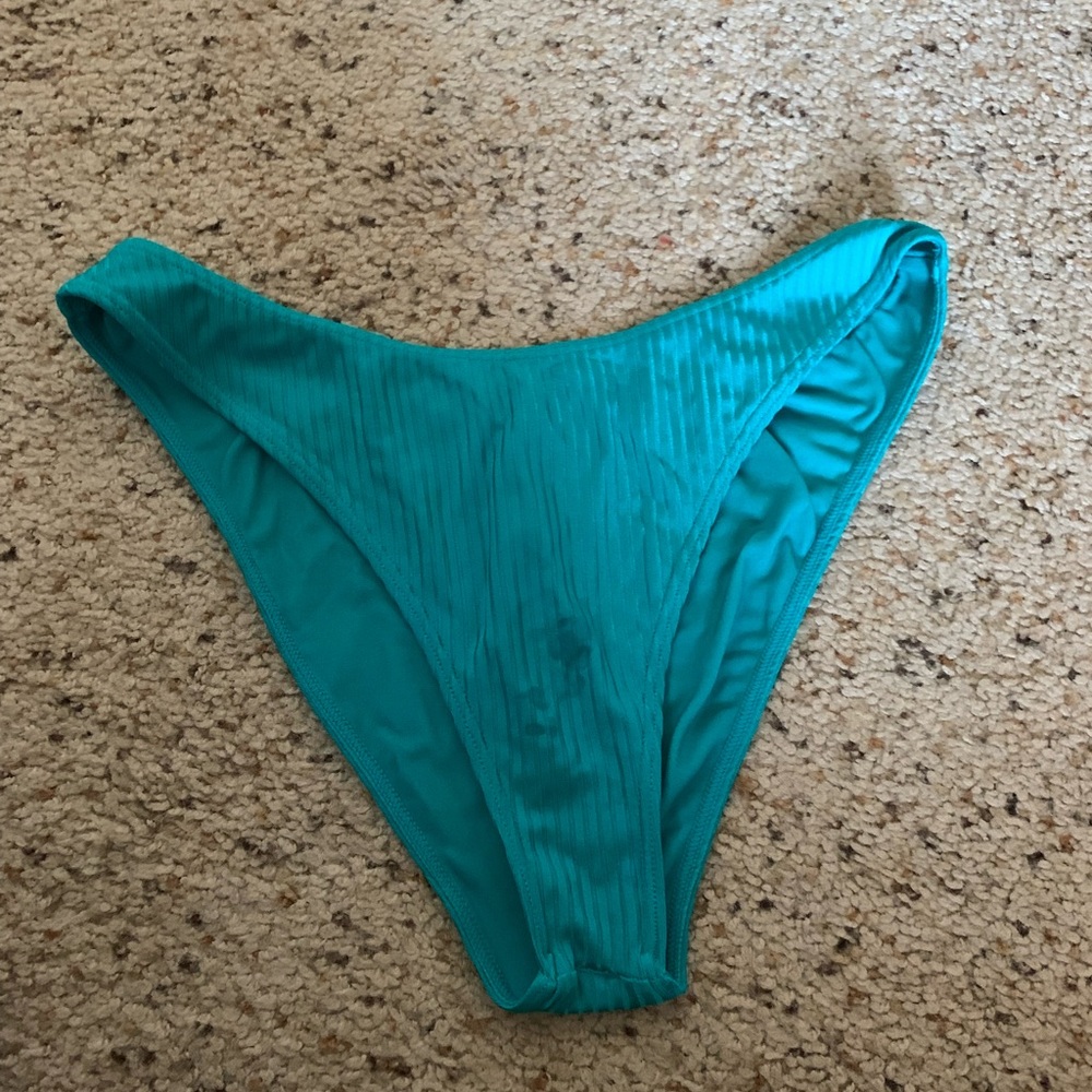 Kenny flowers the Seychelles teal sporty bikini bottom